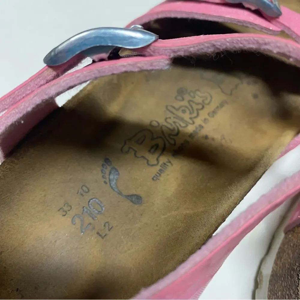 Birkenstocks Birki Rio pink sparkle kids girl toddler strap sandal 210/ 33/ 2.5